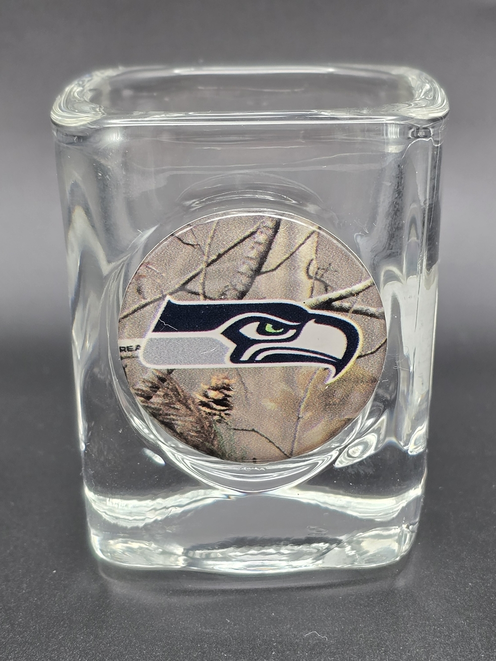 Seattle Seahawks Camouflage Square NFL Logo Shot Glass Officially Licensed
